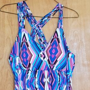 Ladies multi colored maxi dress